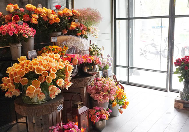 The Beauty Store pop-up flower supermarket in Amsterdam