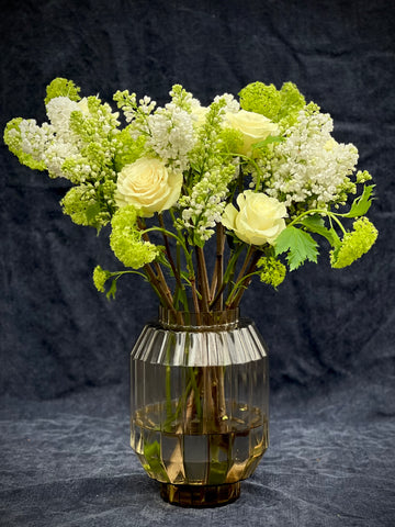 Angled Fan Vase | Flower Set + Vase