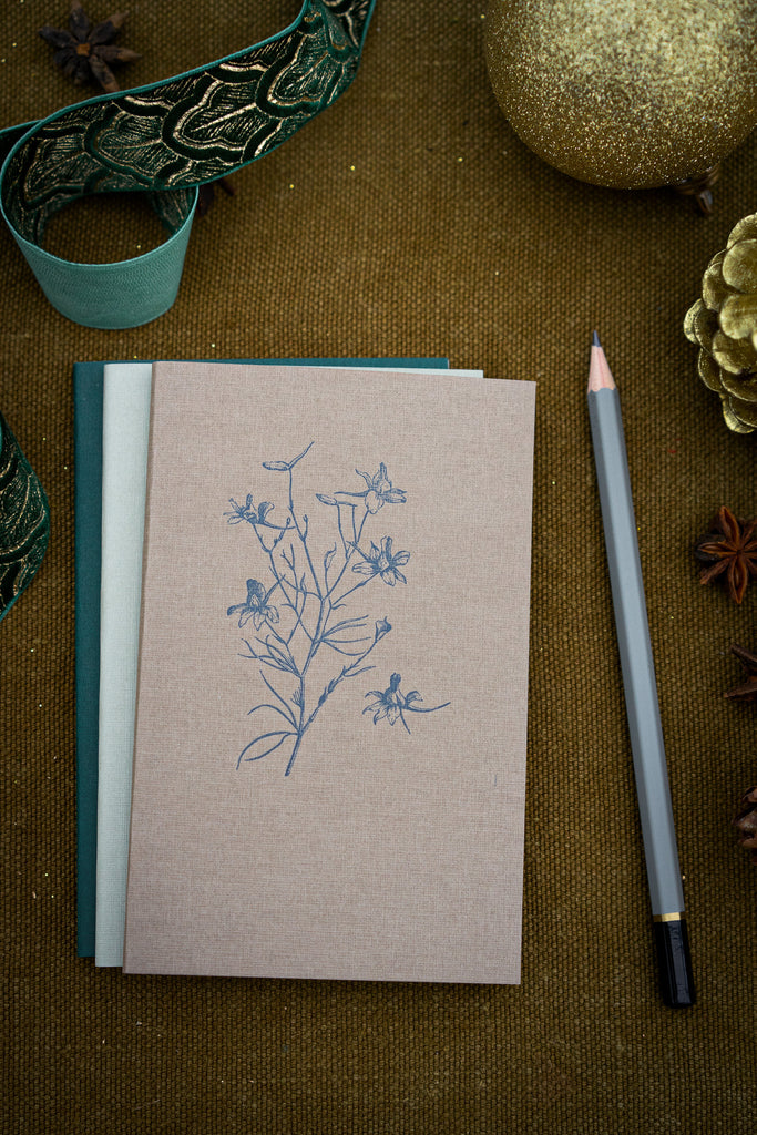 Set of 3 Botanical Notebooks  | gift set with pencil thumbnail