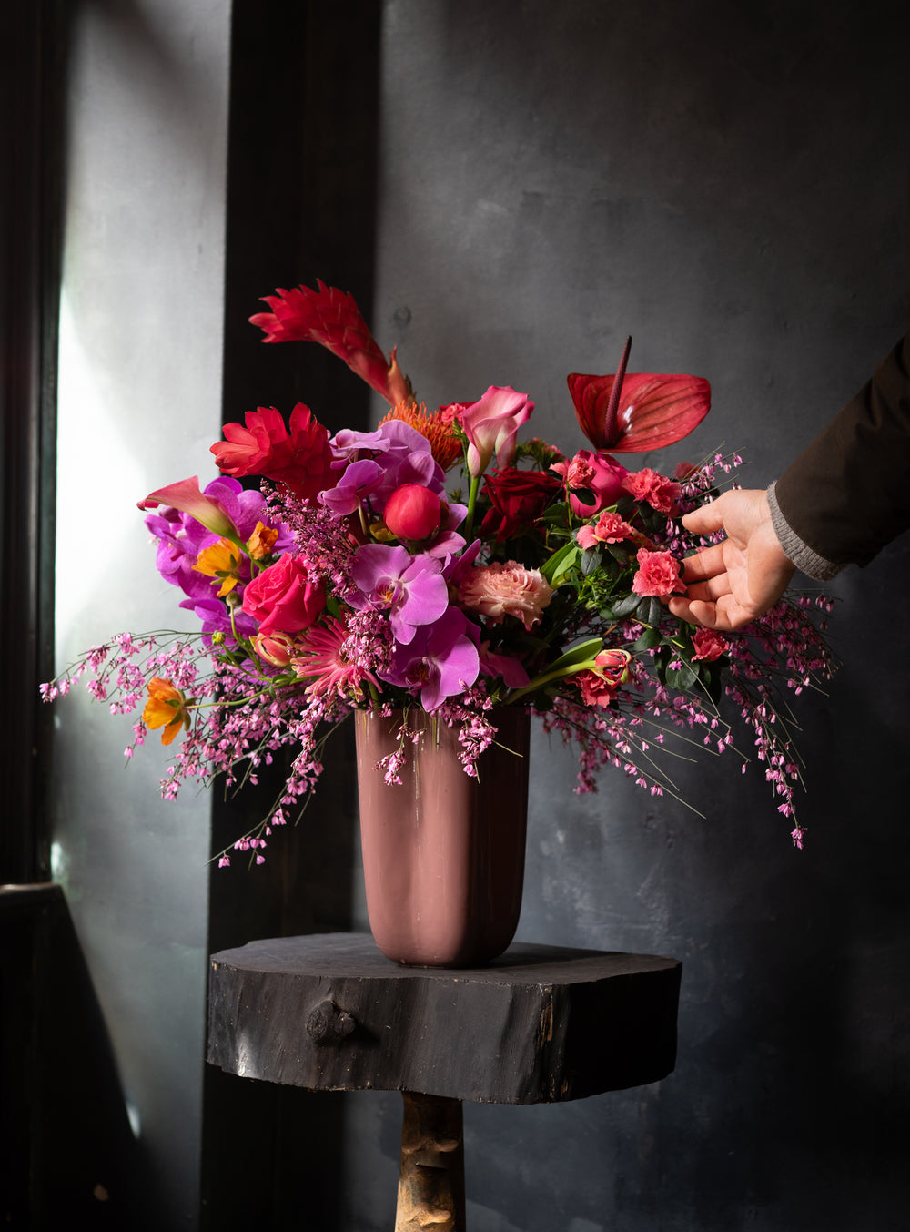 Velvet Bloom vase arrangement | Showroom Sale. Starting from;
