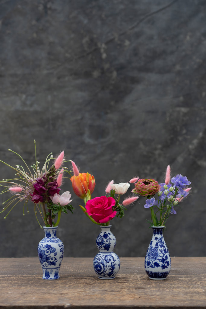 Delft Trio | Vase only & Flower Set