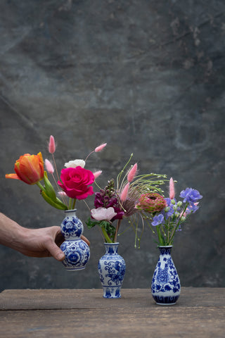 Delft Trio | Vase only & Flower Set
