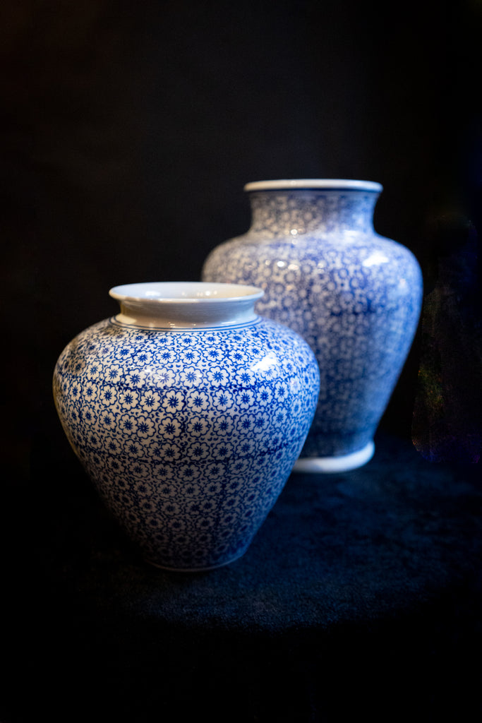 Delft Blauw Moroccan Mosaic vases (empty) | for bouquets between 45 and 85 euros