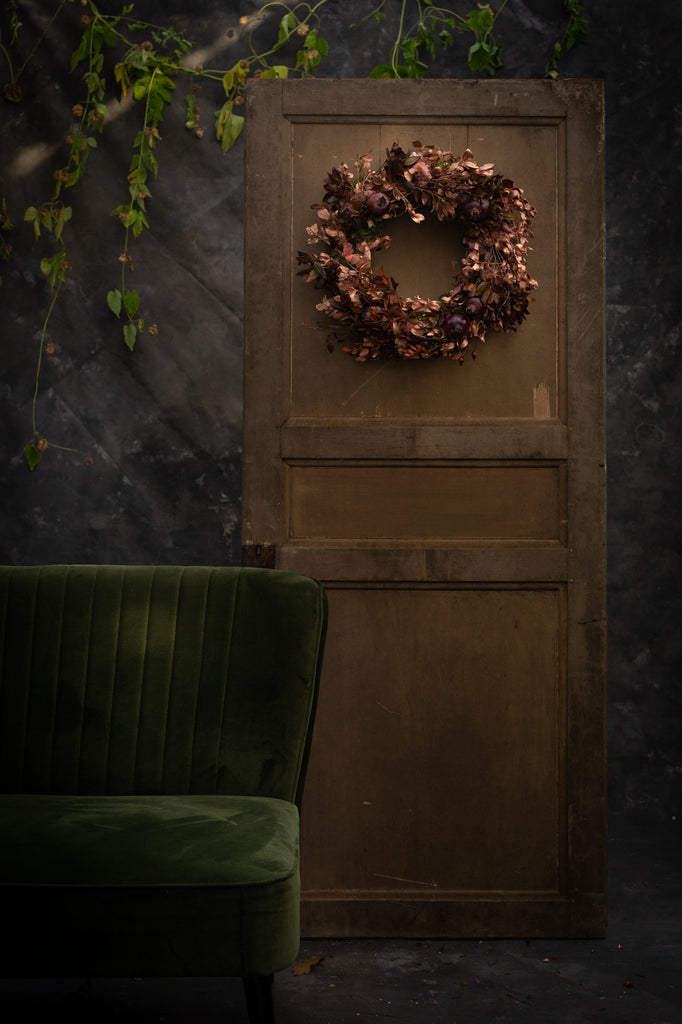 Koperen Granaatappel Kerstkrans thumbnail