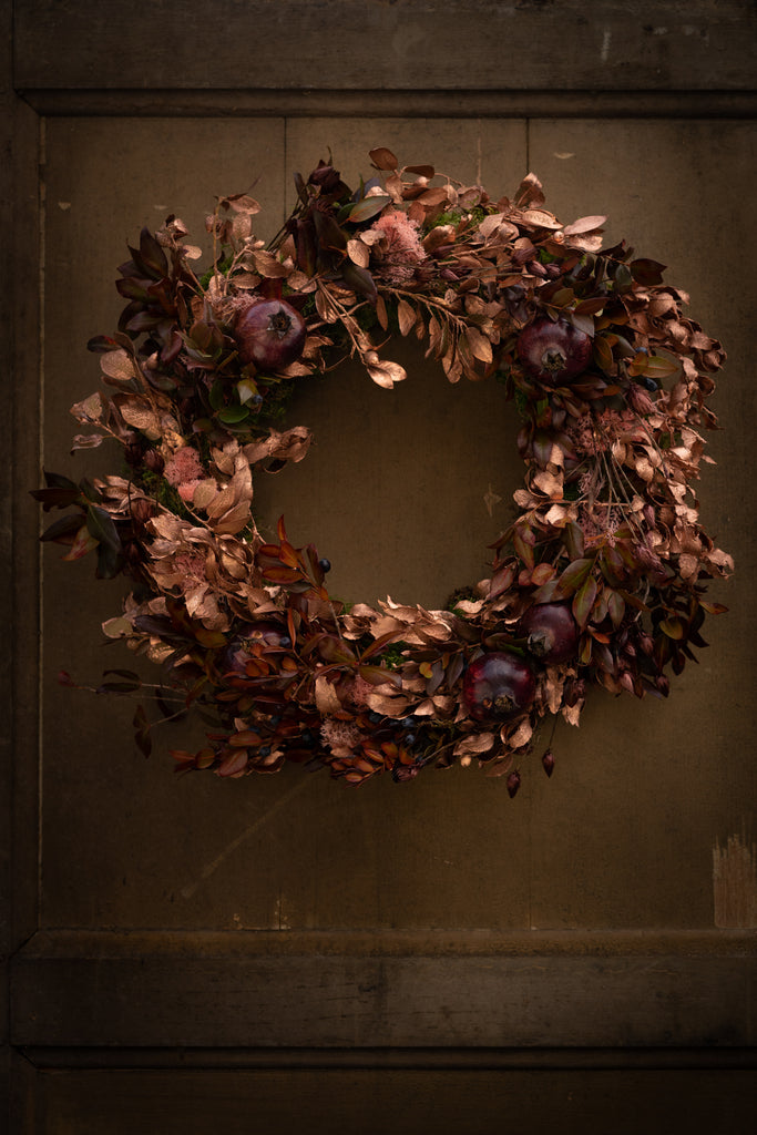 Koperen Granaatappel Kerstkrans thumbnail