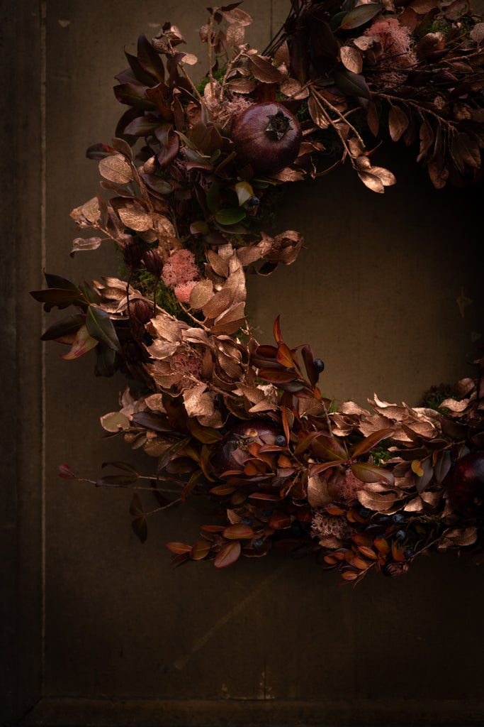 Koperen Granaatappel Kerstkrans thumbnail